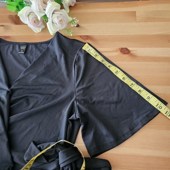 SHEIN Emery Rose - Solid Knot Side Wrap Tee Size M - Picture 5 of 12